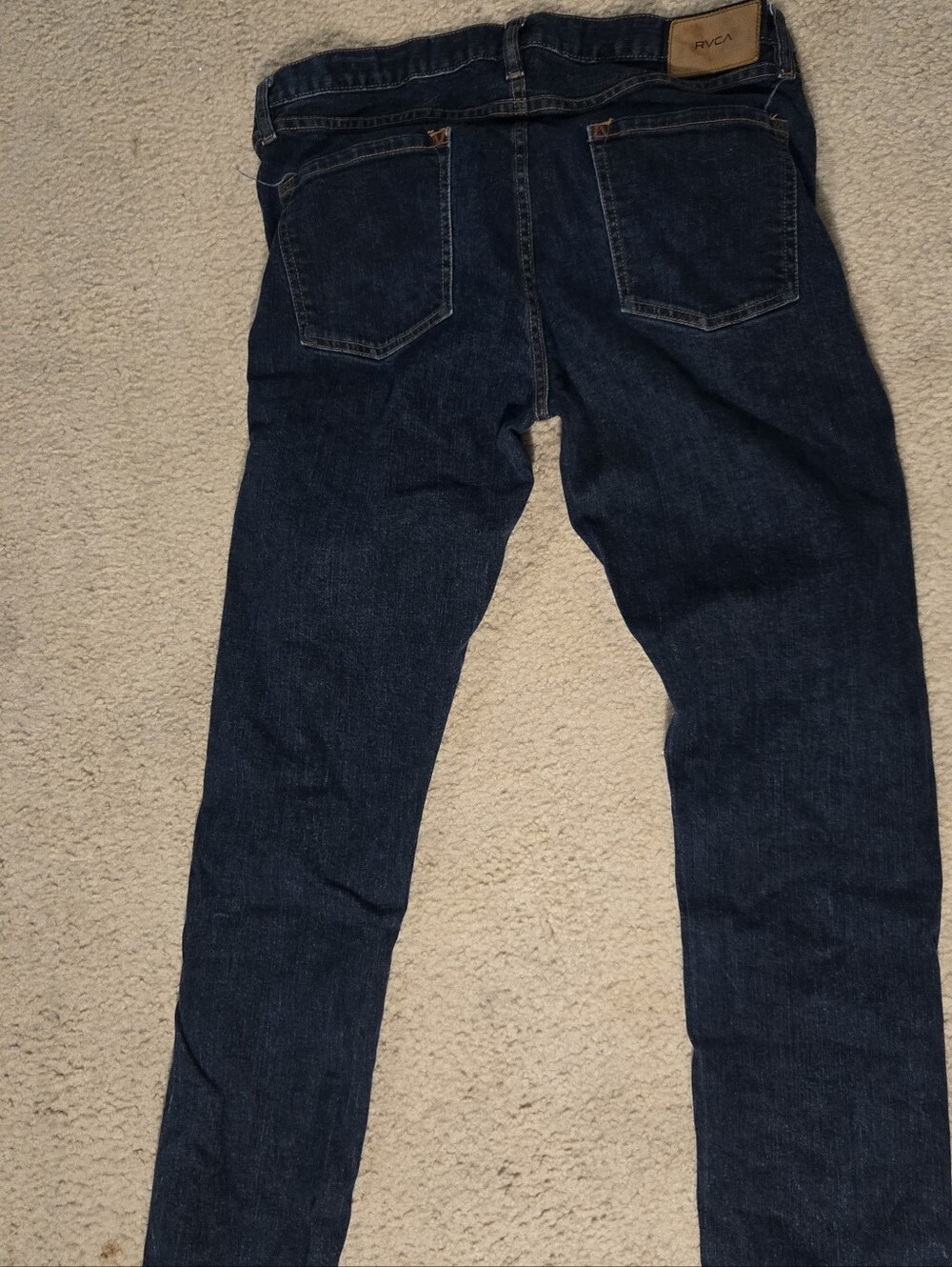 RVCA Men’s Dark Blue Denim Jeans - Dagsers Denim - Picture 2 of 4